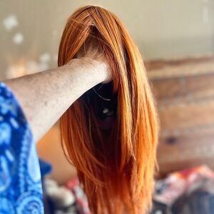 Vibrant Orange Wig